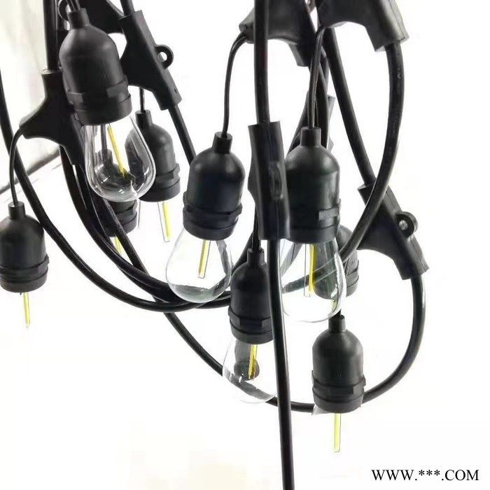 太陽能遙控器防水燈串 E27防水燈串 E26燈串 LED防水燈串線 電源線燈串