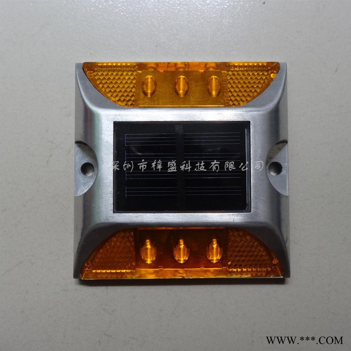 太陽能四方型鋁合金雙面6燈太陽能路肩燈太陽能警示道釘燈景觀燈