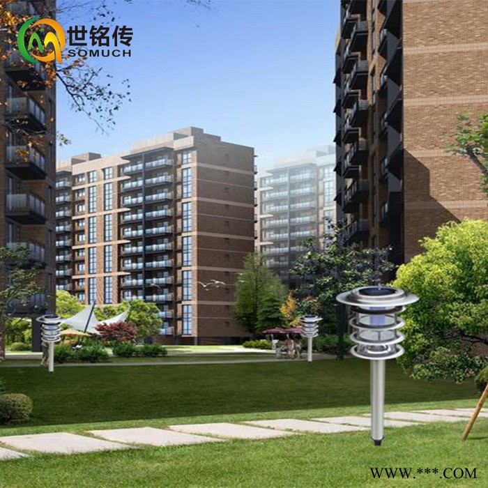 不銹鋼草坪燈太陽(yáng)能超亮LED路燈室外庭院燈 戶外照明防水燈 太陽(yáng)能燈