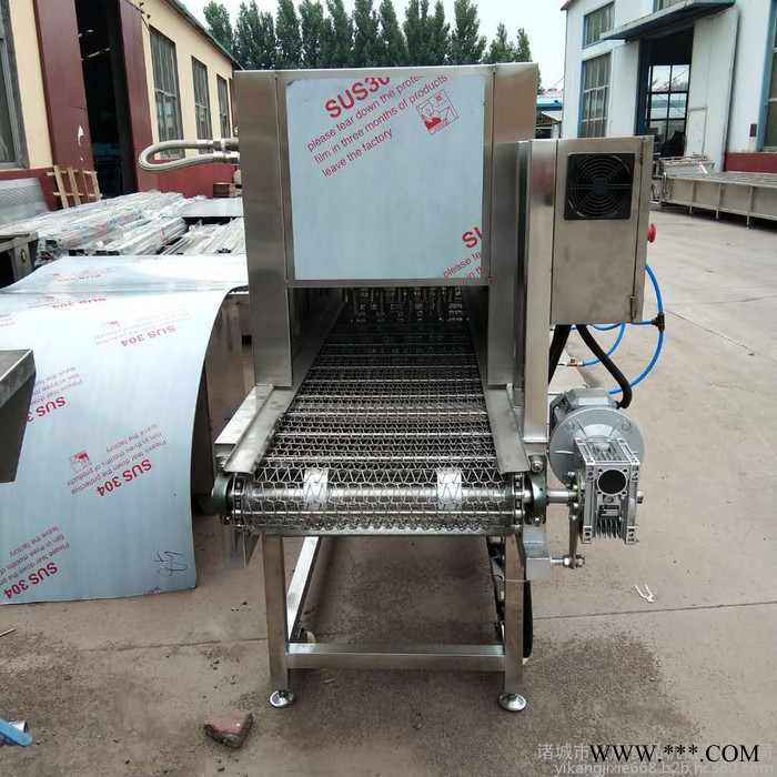 義康牌SMJ-2000型整雞天然氣燒毛機 大鵝液化燒毛機 雙火源烤毛設(shè)備