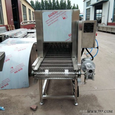 義康牌SMJ-2000型整雞天然氣燒毛機 大鵝液化燒毛機 雙火源烤毛設備