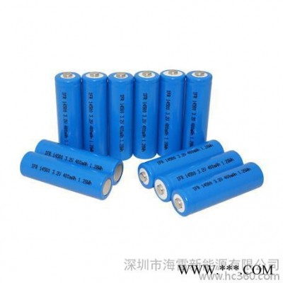 AA磷酸鐵鋰電池IFR14500 3.2V 400mAh
