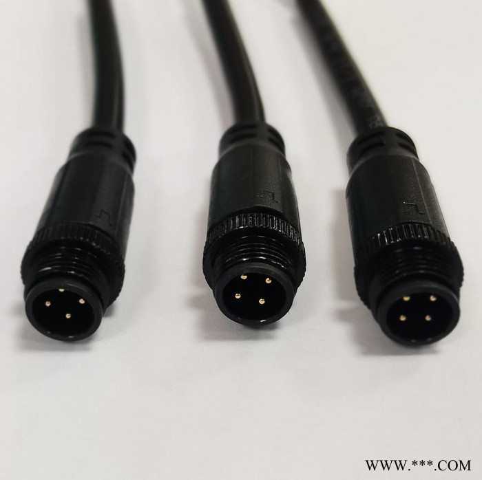 龍之翼生產廠家TPU彈力線，四芯防水電線插頭信號傳輸彈簧線。航空防水插頭，光伏連接器插頭