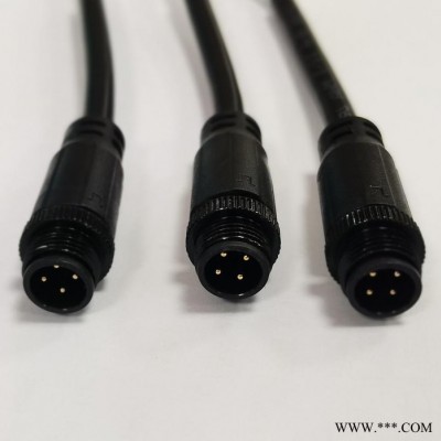 龍之翼生產廠家TPU彈力線，四芯防水電線插頭信號傳輸彈簧線。航空防水插頭，光伏連接器插頭