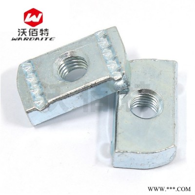 彈簧螺母 塊壓塊螺帽鍍鋅塑料卡套C型鋼光伏M6M8M10M12