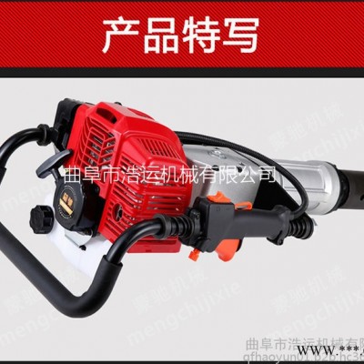 山東曲阜浩運機械工廠小型光伏立柱手提式打樁機 使用輕便木頭鋼筋打樁機  護攔打樁機