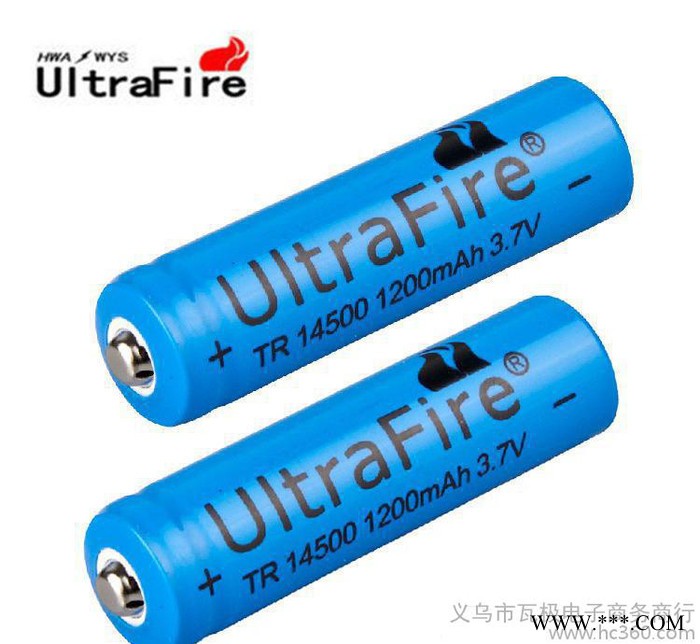批發神火1200毫安鋰電池 3.7V強光手電筒專用14500充電電池