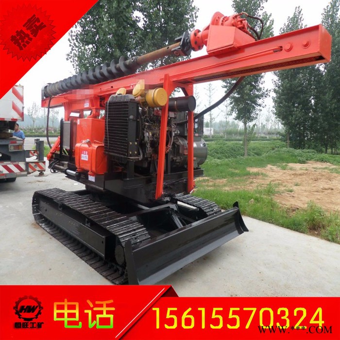 恒旺 太陽能光伏打樁機 旋轉式履帶打樁機 HZDX-300L電動旋轉履帶打樁機