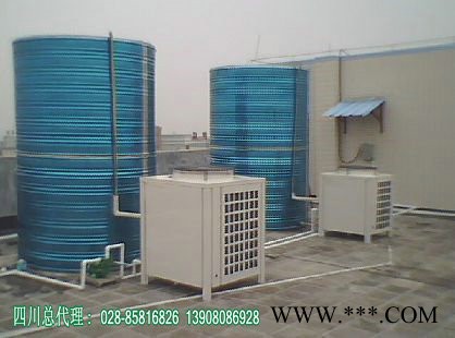 供應四川工廠工地學校專用長朗空氣能中央熱水器機組安裝 成都中央熱水器