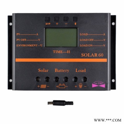 SunYoBa PWM太陽(yáng)能控制器 60A 12V/24V LCD顯示 USB5V插口 SOLAR60