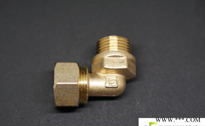 純銅鋁塑管配件太陽能熱水器管接頭1216管件L16*1/2M外牙外絲彎頭