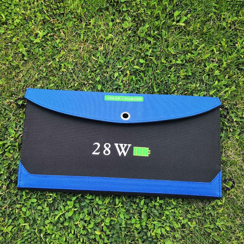 新品28W大功率便攜太陽能充電器單晶太陽能折疊包戶外手機充電板