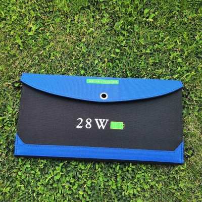 新品28W大功率便攜太陽能充電器單晶太陽能折疊包戶外手機充電板