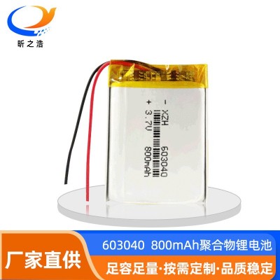 聚合物鋰電池603040-3.7V 800mAh 數(shù)碼產(chǎn)品電池廠家現(xiàn)貨電芯