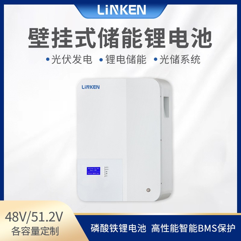 51.2V壁掛式鋰電池 磷酸鐵鋰家庭儲能電池組100AH200AH300AH 并聯(lián)