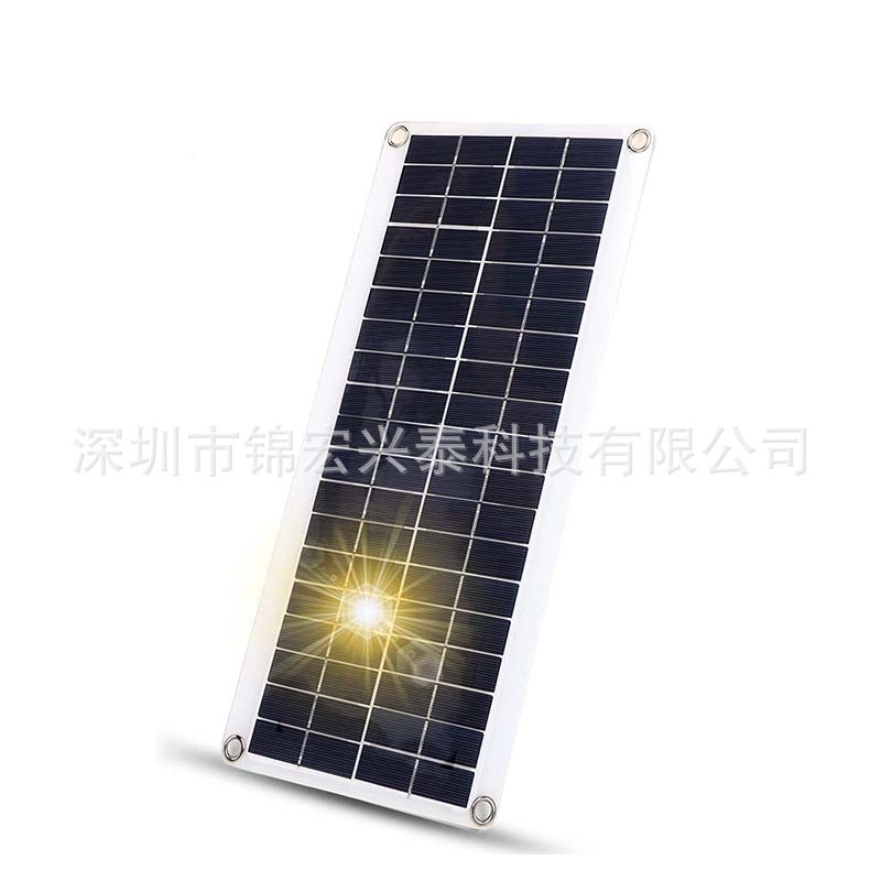 跨境爆款多晶硅10W柔性太陽能充電板超薄應急便攜快充廠家直銷