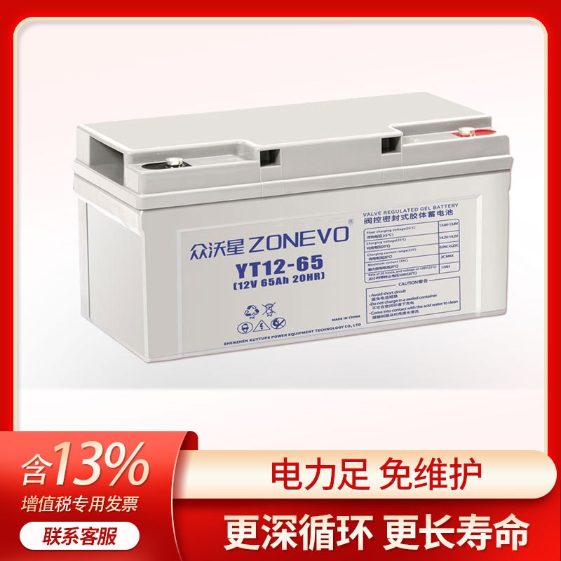山東UPS蓄電池12V65AH鉛酸免維護(hù)光伏膠體太陽(yáng)能蓄電池鋰電池廠家