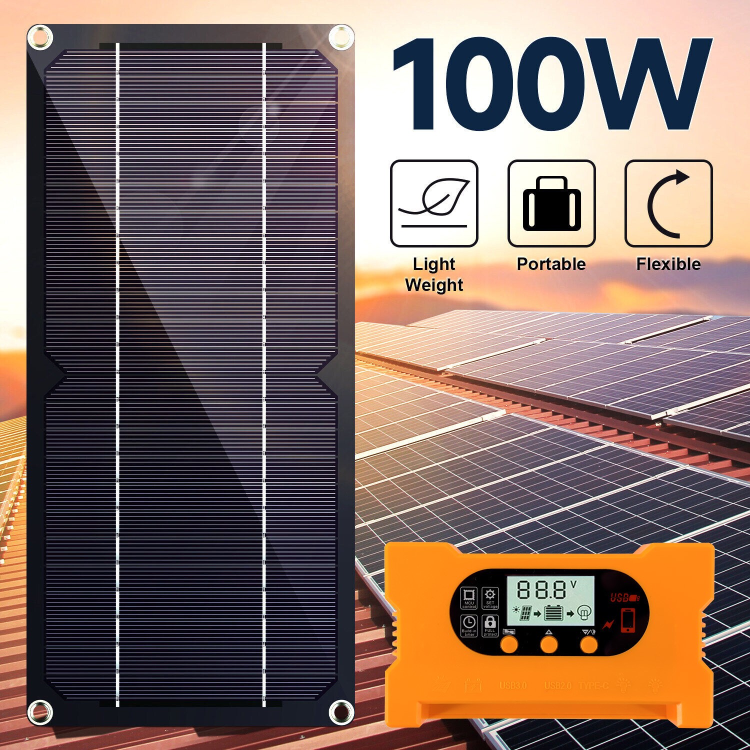 穩定發電 單晶6W12V光伏太陽能板 跨境電商優選 便攜太陽能光伏板