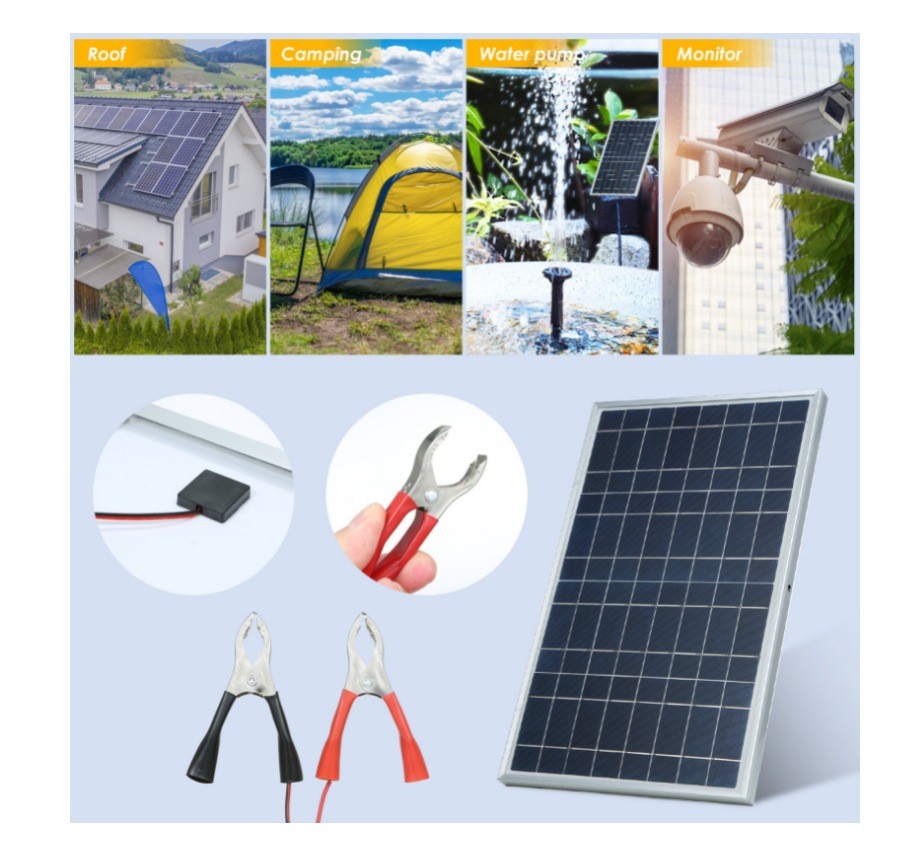 30W 單晶太陽能充電器 12V&18V 便攜式太陽能戶外發(fā)電板/ IP65防