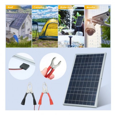 30W 單晶太陽能充電器 12V&18V 便攜式太陽能戶外發(fā)電板/ IP65防
