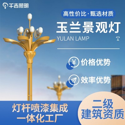 廠家直銷LED中華燈8米玉蘭燈戶外道路廣場(chǎng)異型景觀燈桿 玉蘭燈