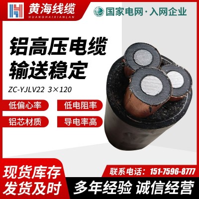 YJLV22-8.7/15kv鋁芯高壓電纜3芯*35/50/70/95國標(biāo)鋁芯鎧裝交聯(lián)線