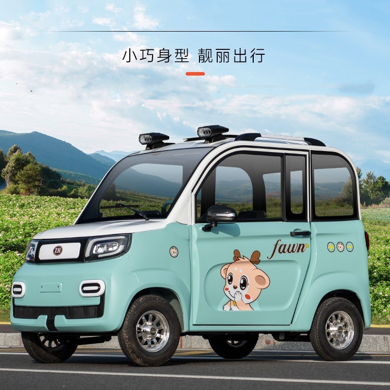 新能源電動(dòng)電瓶四輪雙排載人拉貨越野油電兩用成人低速代步車