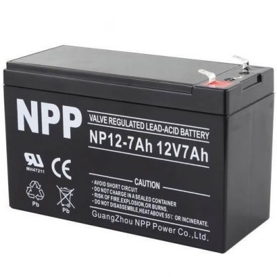 NPP/耐普蓄電池 NP12-7Ah/12V7AH地攤照明電梯 UPS免維護蓄電池