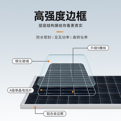 太陽能板20W-540W單多晶電池板18V36V光伏板供電系統 太陽能發電板