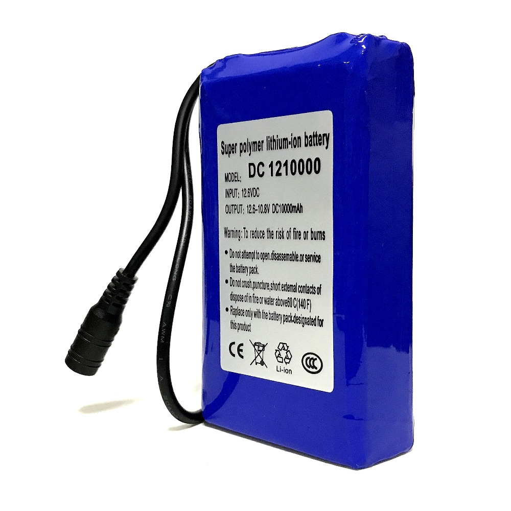 12V10000聚合物L(fēng)ED燈電機(jī)共享設(shè)備用鋰電池