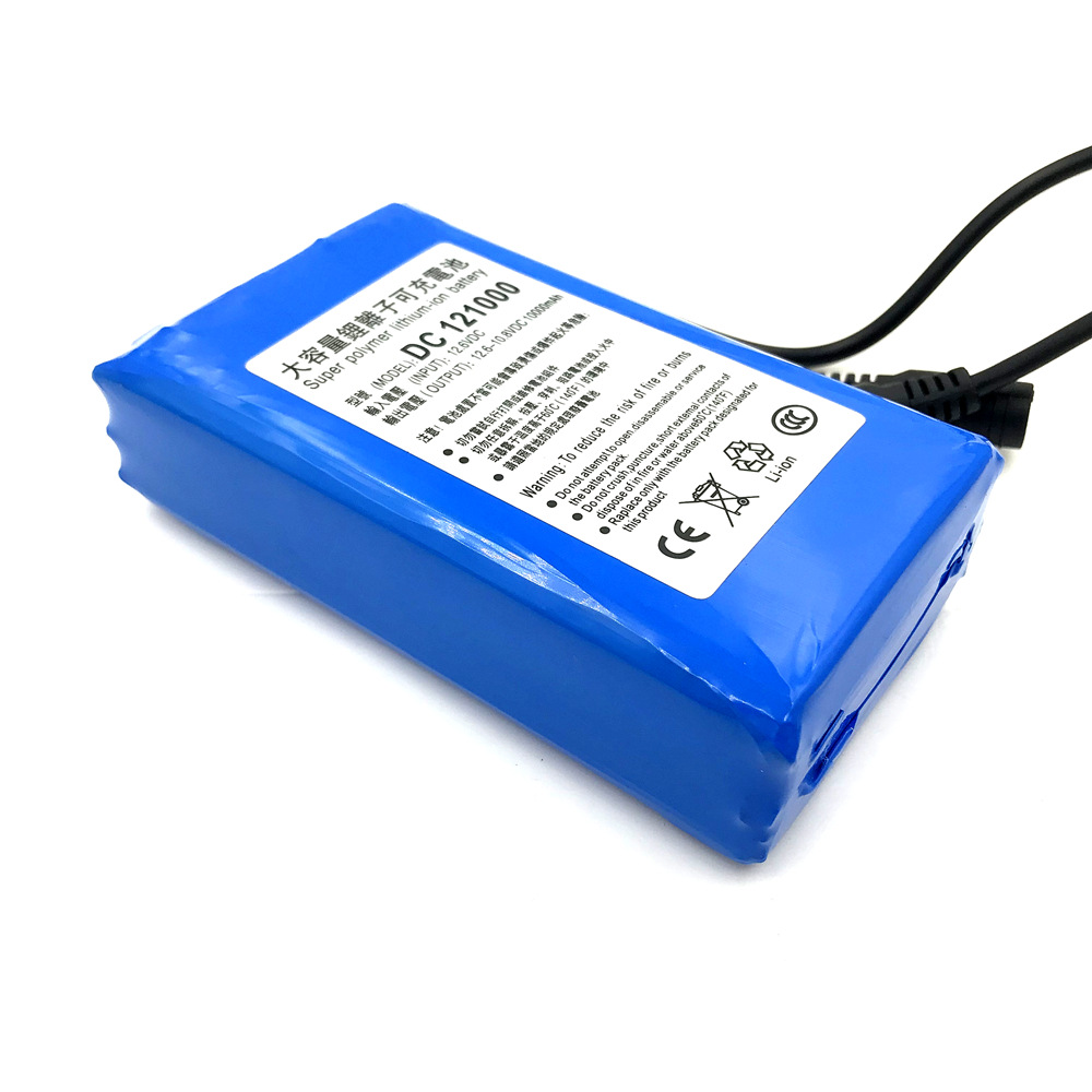 12V10000聚合物L(fēng)ED燈電機(jī)共享設(shè)備用鋰電池