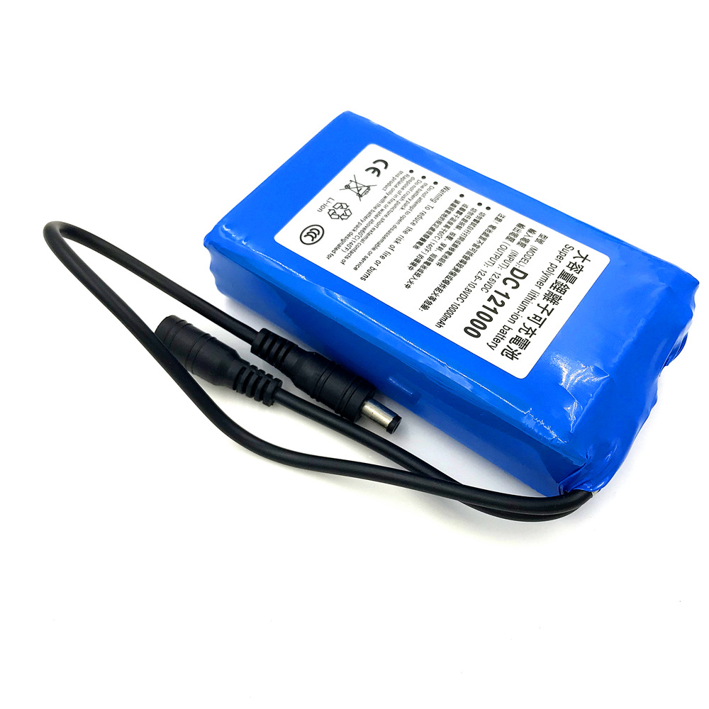 12V10000聚合物L(fēng)ED燈電機(jī)共享設(shè)備用鋰電池