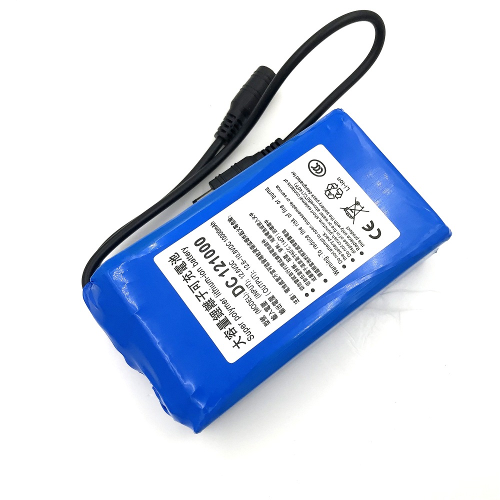 12V10000聚合物L(fēng)ED燈電機(jī)共享設(shè)備用鋰電池