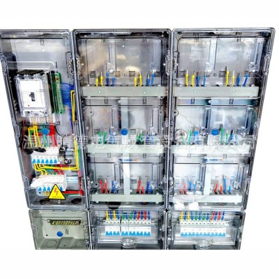 PC+ABS非金屬透明電表箱XM國網型預付費磁卡電表費控485計量箱