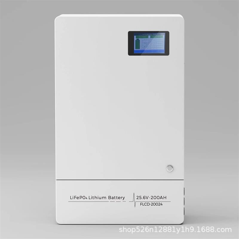 掛壁式磷酸鐵鋰電池51.2V100AH-200A家庭儲能系統智能管理電池組