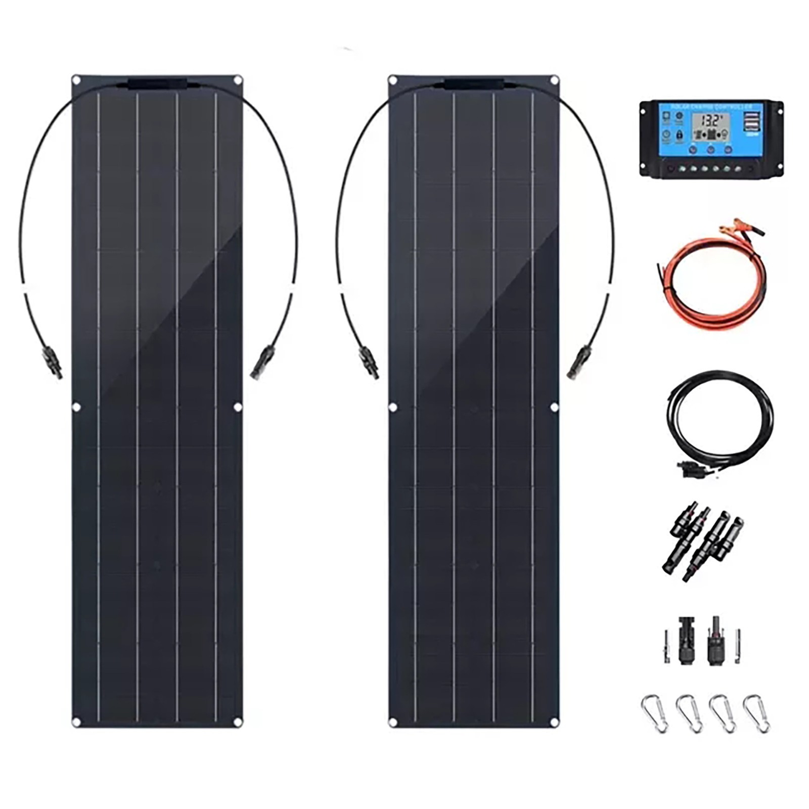 太陽能板50W100W太陽能電池板太陽能光伏系統(tǒng)屋頂房車RV輪船充電